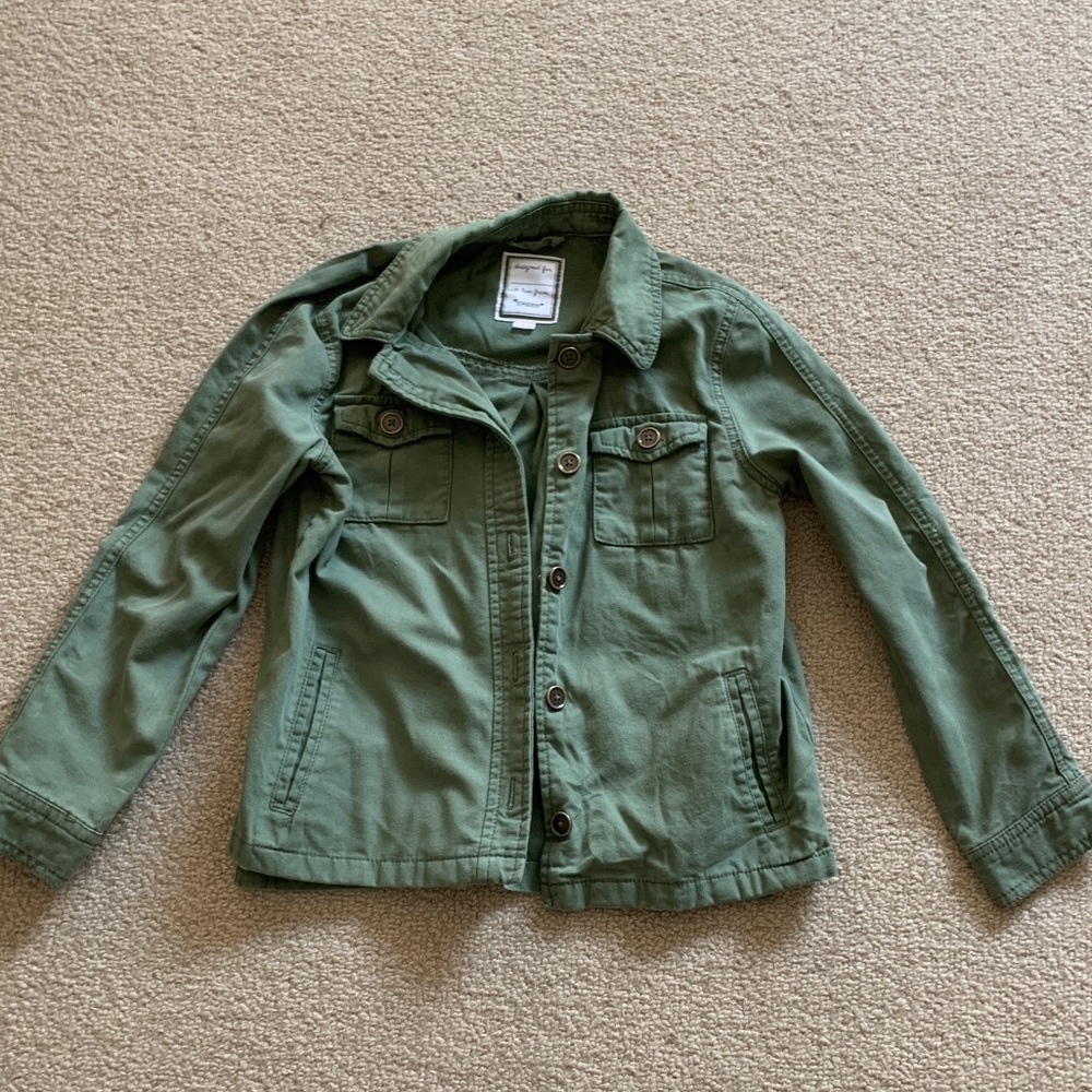 Gymboree girls cotton khaki jacket M age 7/8 yrs